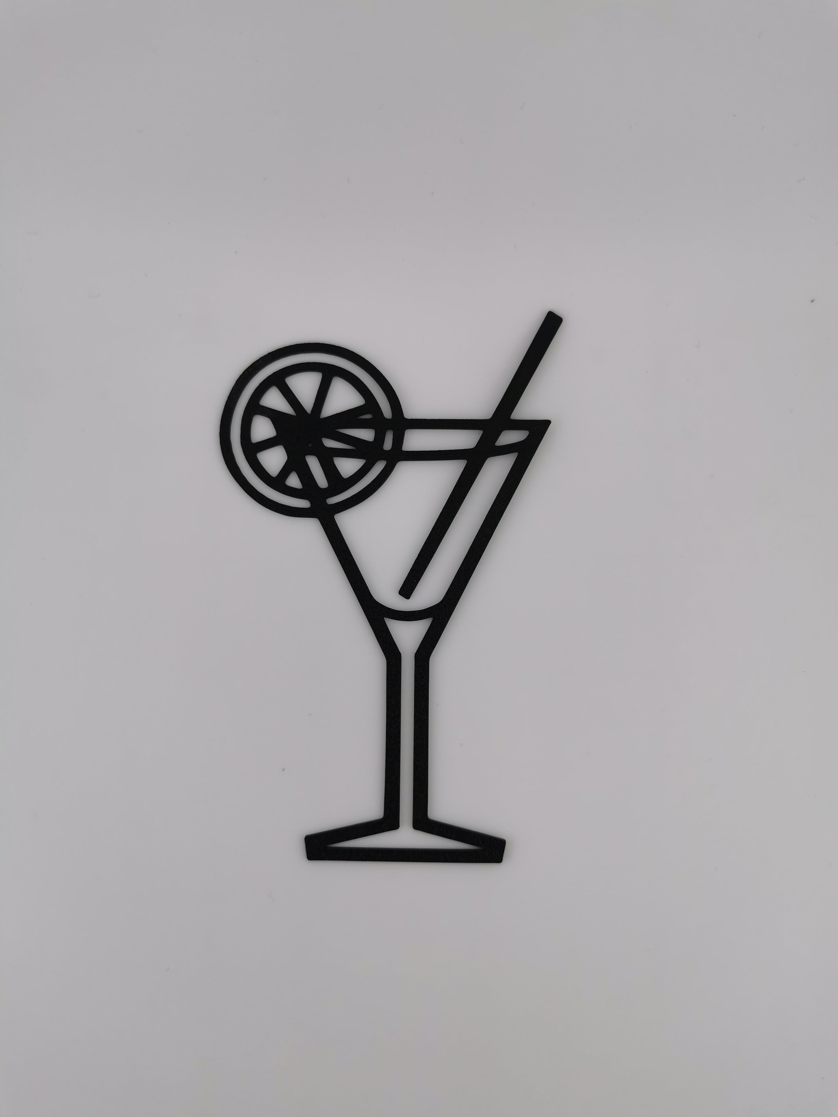 2D Cocktail Wall Art — 3D Printed PLA