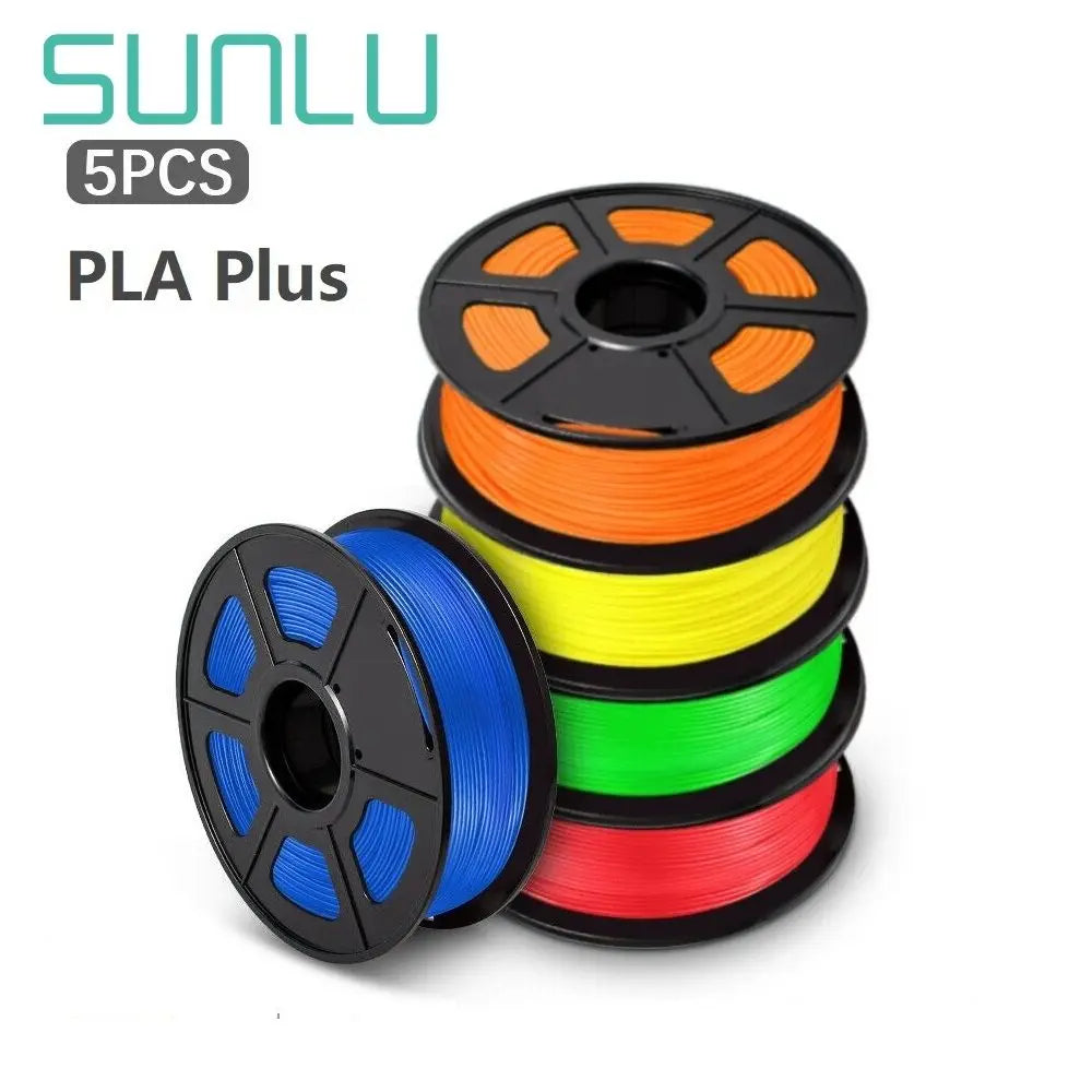 SUNLU PLA PLUS 3D Printer Filament Colorful 5KG 1KG A Roll 1.75MM Tolerances +/-0.02MM Filament Fast Shipping From EU / US /RU