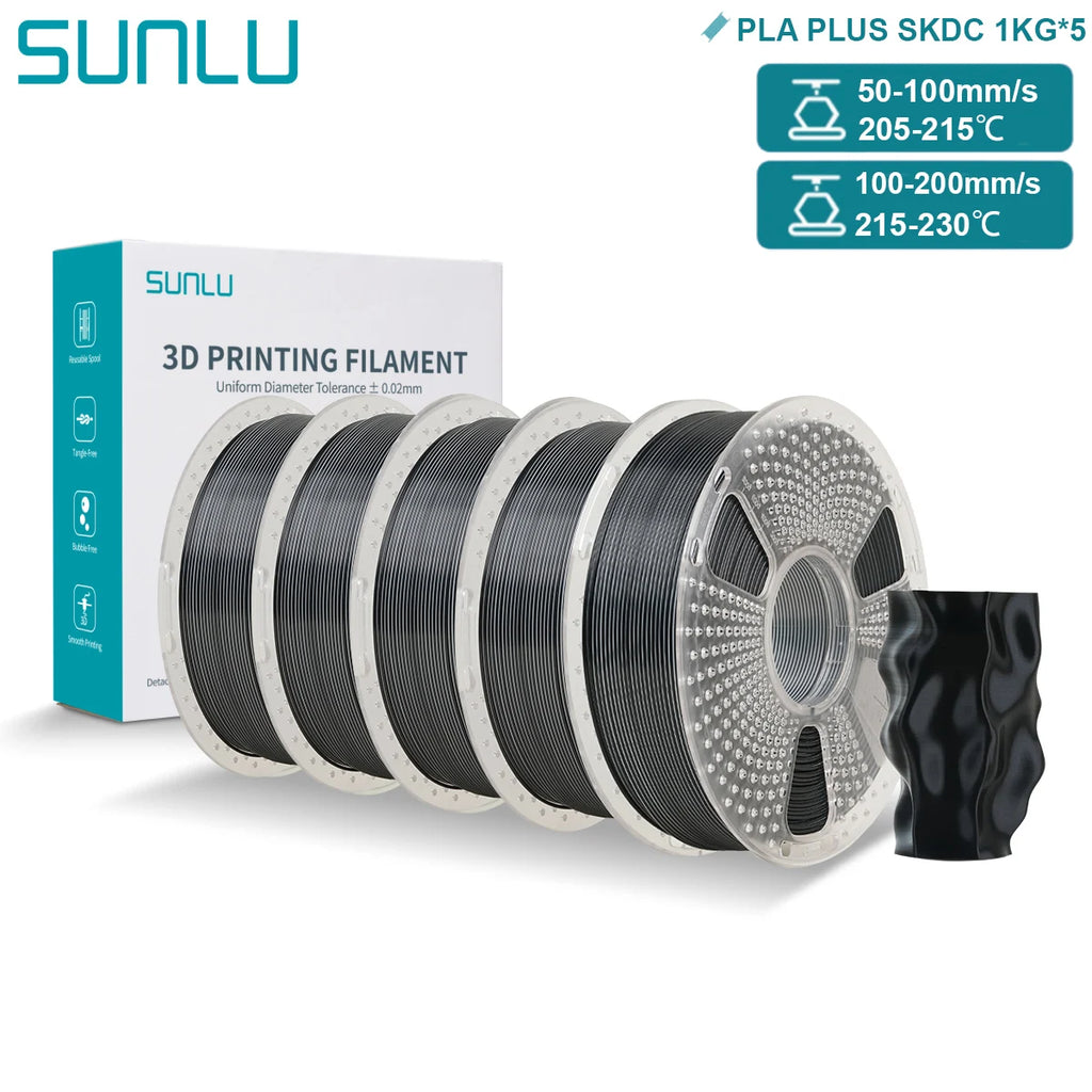 SUNLU PLA PLUS Silk 3D Printer Filament 1.75mm Double/Triple Tone Shiny Silk Textures Gradient Colors for Most FDM 3D Printers