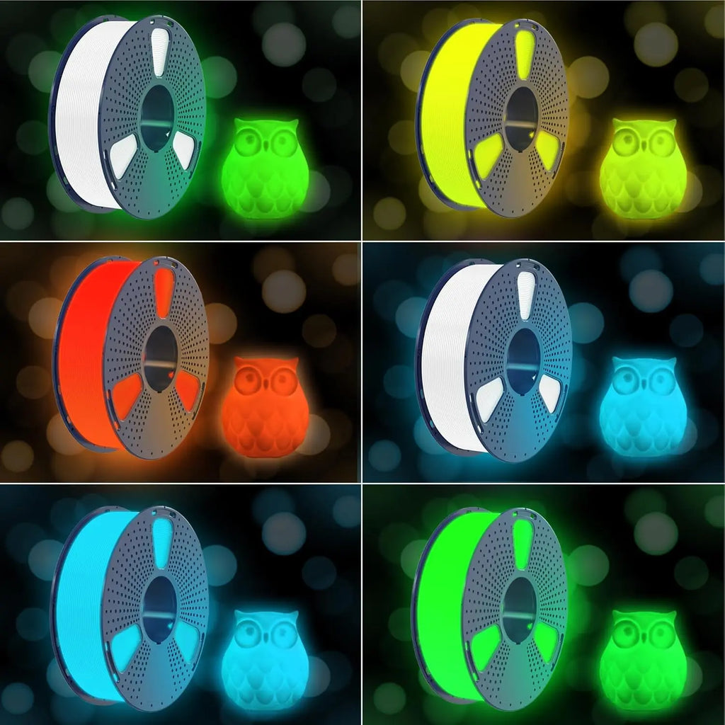 SUNLU 1KG Glow in The Dark PETG/PLA Filament Neatly Wound Luminous Filament 1.75mm +/- 0.02mm 1KG Filament Fit Most FDM 3D Print