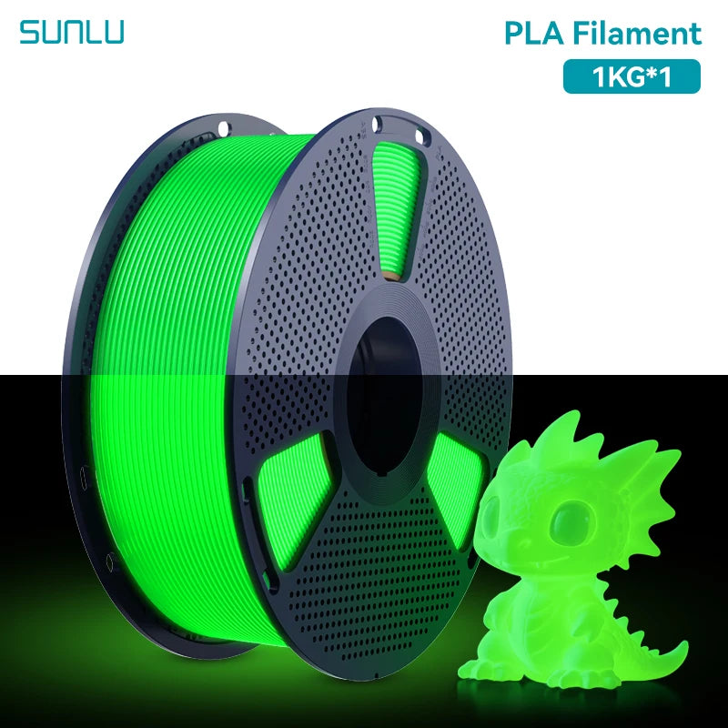 SUNLU 1KG Glow in The Dark PETG/PLA Filament Neatly Wound Luminous Filament 1.75mm +/- 0.02mm 1KG Filament Fit Most FDM 3D Print