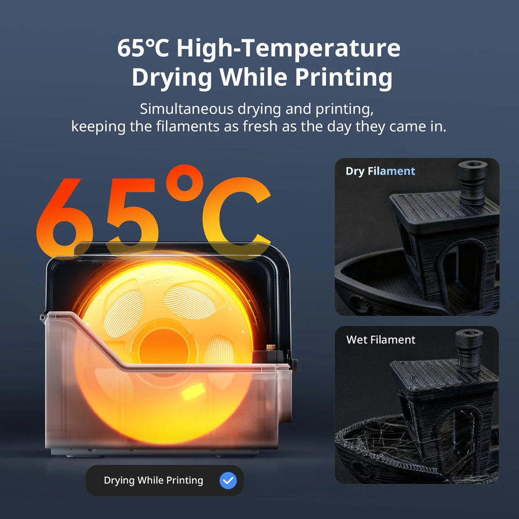 Anycubic Kobra S1 Max Combo Multicolor 3D Printer Max 600mm/s Fast Speed with 350℃ Hotend Hardened Steel Nozzle, 350×350×350mm