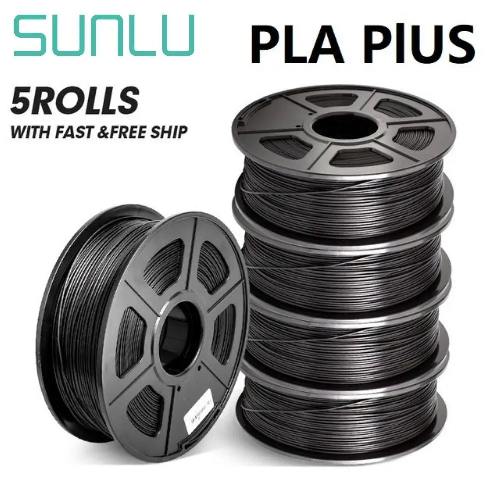 SUNLU PLA PLUS 3D Printer Filament Colorful 5KG 1KG A Roll 1.75MM Tolerances +/-0.02MM Filament Fast Shipping From EU / US /RU