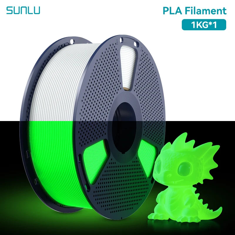 SUNLU 1KG Glow in The Dark PETG/PLA Filament Neatly Wound Luminous Filament 1.75mm +/- 0.02mm 1KG Filament Fit Most FDM 3D Print