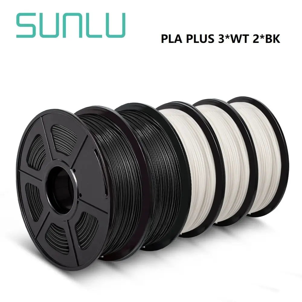 SUNLU PLA PLUS 3D Printer Filament Colorful 5KG 1KG A Roll 1.75MM Tolerances +/-0.02MM Filament Fast Shipping From EU / US /RU