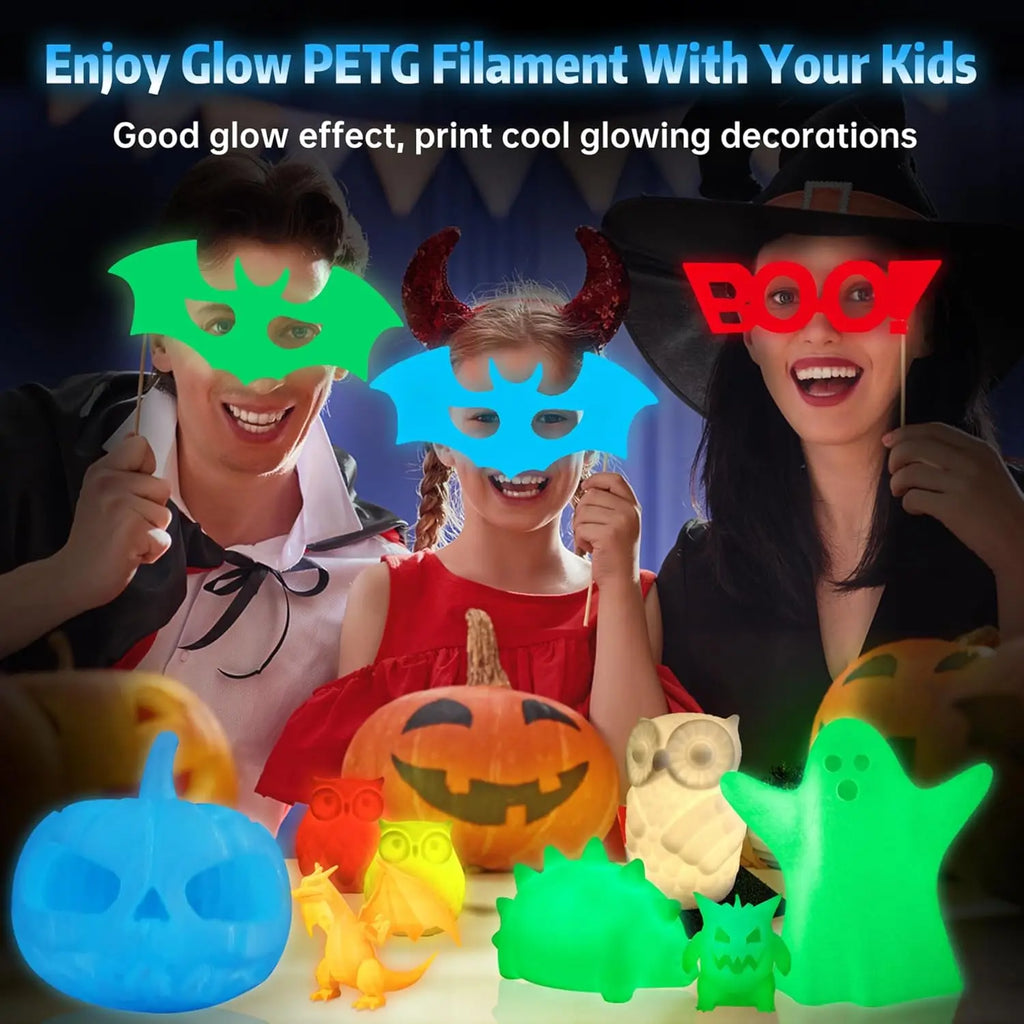 SUNLU 1KG Glow in The Dark PETG/PLA Filament Neatly Wound Luminous Filament 1.75mm +/- 0.02mm 1KG Filament Fit Most FDM 3D Print