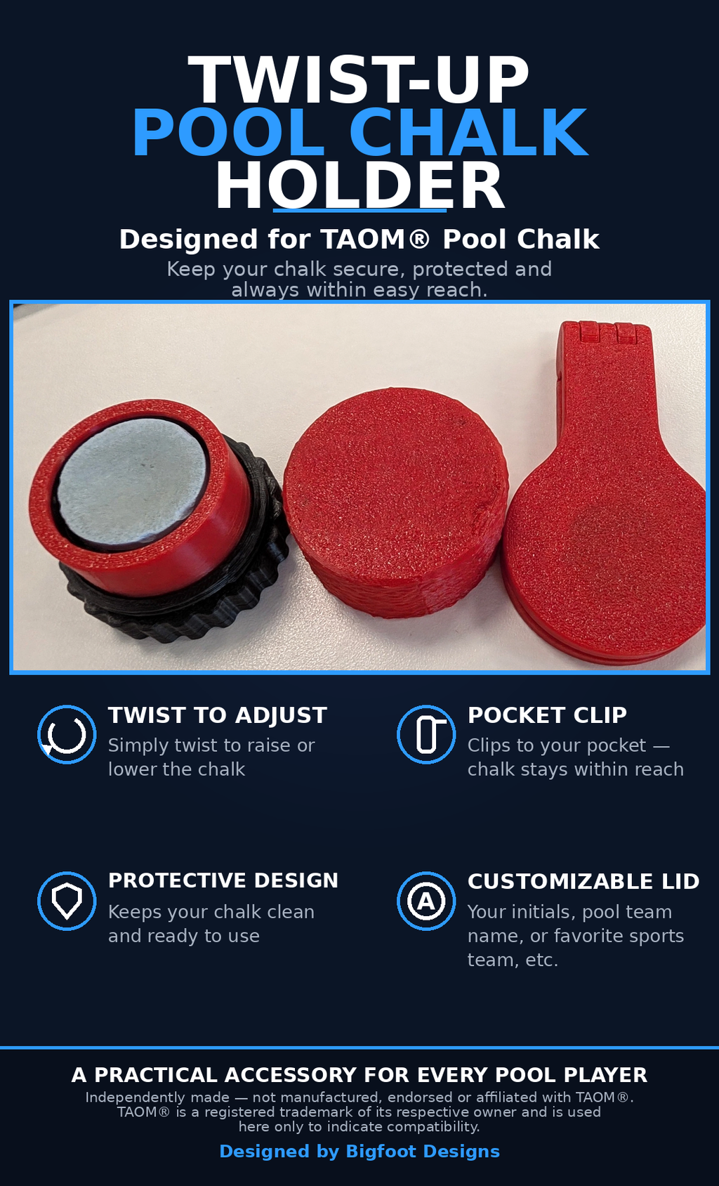 Taom Adjustable Magnetic Chalk Holder